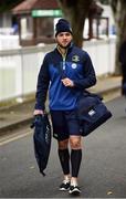 29 October 2016; Jamison Gibson-Park of Leinster arrives ahead of the Guinness PRO12 Round 7 match between Leinster and Connacht at the RDS Arena, Ballsbridge, in Dublin. Photo by Stephen McCarthy/Sportsfile