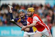 29 October 2016; Oisín Gough of Cuala in action against Oisín O'Rorke of Kilmacud Crokes during the Dublin County Senior Club Hurling Championship Final at Parnell Park in Dublin. Photo by Daire Brennan/Sportsfile