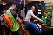 29 October 2016; Conor Duff, from Bettystown, Co Meath, demonstrates interactive footage analysis technology called Tactics during the GAA Youth Forum 2016 at Croke Park in Dublin. Photo by Cody Glenn/Sportsfile