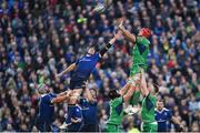29 October 2016; Quinn Roux of Connacht takes possession in a lineout ahead of Ian Nagle of Leinster during the Guinness PRO12 Round 7 match between Leinster and Connacht at the RDS Arena, Ballsbridge, in Dublin. Photo by Stephen McCarthy/Sportsfile