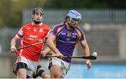 29 October 2016; Ross O'Carroll of Kilmacud Crokes in action against Sean Moran of Cuala during the Dublin County Senior Club Hurling Championship Final at Parnell Park in Dublin. Photo by Daire Brennan/Sportsfile