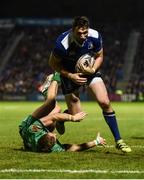 29 October 2016; Barry Daly of Leinster on his way to scoring his side's second try despite the tackle of Kieran Marmion of Connacht during the Guinness PRO12 Round 7 match between Leinster and Connacht at the RDS Arena, Ballsbridge, in Dublin. Photo by Stephen McCarthy/Sportsfile