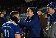 29 October 2016; Leinster's Barry Daly is congratulated by his mother Orna and father Brian following the Guinness PRO12 Round 7 match between Leinster and Connacht at the RDS Arena, Ballsbridge, in Dublin. Photo by Stephen McCarthy/Sportsfile