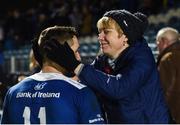 29 October 2016; Leinster's Barry Daly is congratulated by his mother Orna following the Guinness PRO12 Round 7 match between Leinster and Connacht at the RDS Arena, Ballsbridge, in Dublin. Photo by Stephen McCarthy/Sportsfile