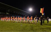 29 October 2016; The Castlebar Mitchels and Knockmore teams parade behind the Castlebar Concert & Marching Band prior to the Mayo Senior Club Football Championship Final at Elverys MacHale Park in Castlebar, Co. Mayo. Photo by Piaras Ó Mídheach/Sportsfile