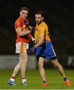 29 October 2016; Kevin McLoughlin of Knockmore tussles with Paul Durkan of Castlebar Mitchels during the Mayo Senior Club Football Championship Final at Elverys MacHale Park in Castlebar, Co. Mayo. Photo by Piaras Ó Mídheach/Sportsfile