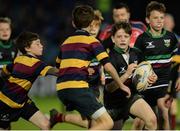 29 October 2016; Action from the Bank of Ireland Minis game between De La Salle Palmerston FC and Skerries RFC at half time during the Guinness PRO12 Round 7 match between Leinster and Connacht at the RDS Arena, Ballsbridge, in Dublin. Photo by Seb Daly/Sportsfile