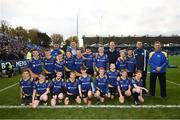 29 October 2016; Leinster's Tadhg Furlong and Bryan Byrne with players from Ratoath RFC ahead of their Bank of Ireland Minis game at half time during the Guinness PRO12 Round 7 match between Leinster and Connacht at the RDS Arena, Ballsbridge, in Dublin. Photo by Stephen McCarthy/Sportsfile