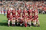 22 September 1996; The Galway team, back row, from left to right, Ann Broderick, Pamela Nevin, Louise Curry, Olive Costello, Sharon Glynn, Olivia Broderick, front row, from left to right, Carmel Hannon, Veronica Curtin, Imelda Hobbins, Martina Harkin, Dympna Maher and Denise Gilligan. All-Ireland Senior Camogie Championship Final, Cork v Galway, Croke Park, Dublin. Picture credit: Ray McManus / SPORTSFILE