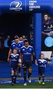 29 October 2016; Leinster matchday mascots Adam McCormick, from Threemilehouse, Co Monaghan and Aoife McArdle, from Dundalk, Co. Louth with captain Isa Nacewa ahead of the Guinness PRO12 Round 7 match between Leinster and Connacht at the RDS Arena, Ballsbridge, in Dublin. Photo by Ramsey Cardy/Sportsfile