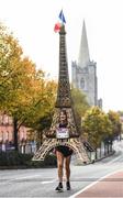 30 October 2016; Michel Bach from Magney Le Hongre, France, dressed as the Eiffel Tower during the SSE Airtricity Dublin Marathon 2016 in Dublin City. 19,500 runners took to the Fitzwilliam Square start line to participate in the 37th running of the SSE Airtricity Dublin Marathon, making it the fourth largest marathon in Europe. Photo by Ramsey Cardy/Sportsfile