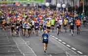 30 October 2016; Damian Haslett from Dublin during the SSE Airtricity Dublin Marathon 2016 in Dublin City. 19,500 runners took to the Fitzwilliam Square start line to participate in the 37th running of the SSE Airtricity Dublin Marathon, making it the fourth largest marathon in Europe. Photo by Stephen McCarthy/Sportsfile