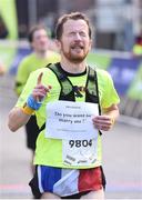 30 October 2016; Jean Baptiste Cokelaer, from Cateau, France, competing in the SSE Airtricity Dublin Marathon 2016 at Merrion Square in Dublin City. 19,500 runners took to the Fitzwilliam Square start line to participate in the 37th running of the SSE Airtricity Dublin Marathon, making it the fourth largest marathon in Europe. Photo by Stephen McCarthy/Sportsfile