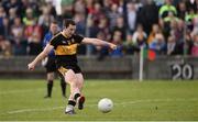 30 October 2016; Daithi Casey of Dr Crokes shoots to score his side's goal from a penalty during the AIB Munster GAA Football Senior Club Championship quarter-final game between Kilmurry Ibrickane and Dr. Crokes in Quilty, Co. Clare. Photo by Diarmuid Greene/Sportsfile