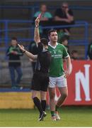 30 October 2016;  Referee John Hickey shows the red card to Darren Maher of Stradbally during the AIB Leinster GAA Football Senior Club Championship first round game between St Columbas Mullinalaghta and Stradbally at Glennon Brothers Pearse Park in Longford. Photo by David Maher/Sportsfile
