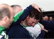 30 October 2016; An emotional Martin Comerford of O'Loughlin Gaels celebrates with supporters after the Kilkenny County Senior Club Hurling Championship Final game between Ballyhale Shamrocks and O'Loughlin Gaels at Nowlan Park in Kilkenny. Photo by Piaras Ó Mídheach/Sportsfile