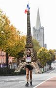 30 October 2016; Michel Bach from Magney Le Hongre, France, dressed as the Eiffel Tower, during the SSE Airtricity Dublin Marathon 2016 in Dublin City. 19,500 runners took to the Fitzwilliam Square start line to participate in the 37th running of the SSE Airtricity Dublin Marathon, making it the fourth largest marathon in Europe. Photo by Ramsey Cardy/Sportsfile
