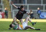 30 October 2016; Joe Gibbons of Glenswilly in action against Ceilum Doherty of Kilcoo during the AIB Ulster GAA Football Senior Club Championship quarter-final game between Kilcoo and Glenswilly at Pairc Esler, Newry, Co. Down. Photo by Oliver McVeigh/Sportsfile