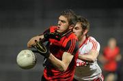 16 March 2011; Connaire Harrison, Down, in action against Ronan McNamee, Tyrone. Cadbury Ulster GAA Football Under 21 Championship Quarter-Final, Down v Tyrone, Pairc Esler, Newry, Co. Down. Picture credit: Oliver McVeigh / SPORTSFILE