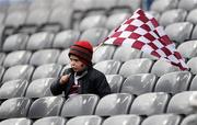 17 March 2010; Clarinbridge supporter Keith Conneely, age 5, from Oranore, Co. Galway, takes his seat before the game. AIB GAA Hurling All-Ireland Senior Club Championship Final, Clarinbridge v O’Loughlin Gaels, Croke Park, Dublin. Picture credit: Brendan Moran / SPORTSFILE