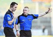 30 October 2016; Referee Barry Cassidy, right, along with Joe Corcoran, linesman during the AIB Ulster GAA Football Senior Club Championship quarter-final game between Kilcoo and Glenswilly at Pairc Esler, Newry, Co. Down. Photo by Oliver McVeigh/Sportsfile