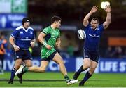 29 October 2016; Tiernan O'Halloran of Connacht in action against Cian Healy of Leinster during the Guinness PRO12 Round 7 match between Leinster and Connacht at the RDS Arena, Ballsbridge, in Dublin. Photo by Ramsey Cardy/Sportsfile