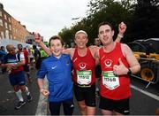 30 October 2016; James and Barbara Byrne with Ron Knowles, right, both of Drogheda & District AC following the SSE Airtricity Dublin Marathon 2016 in Dublin City. 19,500 runners took to the Fitzwilliam Square start line to participate in the 37th running of the SSE Airtricity Dublin Marathon, making it the fourth largest marathon in Europe. Photo by Stephen McCarthy/Sportsfile