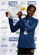 30 October 2016; Women's winner Helalia Johannes of Namibia following the SSE Airtricity Dublin Marathon 2016 in Dublin City. 19,500 runners took to the Fitzwilliam Square start line to participate in the 37th running of the SSE Airtricity Dublin Marathon, making it the fourth largest marathon in Europe. Photo by Stephen McCarthy/Sportsfile