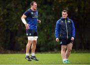 31 October 2016; Rhys Ruddock, left, and Peter Dooley, right, of Leinster during squad training at UCD in Belfield, Dublin. Photo by Seb Daly/Sportsfile