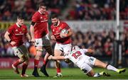 28 October 2016; Jaco Taute of Munster is tackled by Luke Marshall of Ulster during the Guinness PRO12 Round 7 match between Ulster and Munster at Kingspan Stadium, Ravenhill Park in Belfast. Photo by Stephen McCarthy/Sportsfile
