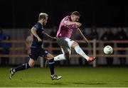 31 October 2016; Paul Murphy of Wexford Youths in action against Marc Griffin of Drogheda United during the SSE Airtricity Promotion/Relegation play-off - First leg match between Wexford Youths and Drogheda United at Ferrycarrig Park in Wexford. Photo by Matt Browne/Sportsfile