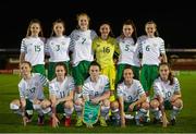 31 October 2016; The Republic of Ireland squad before the UEFA European Women's U17 Championship Qualifier match between the Republic of Ireland and Iceland at Turner's Cross in Cork. Photo by Eóin Noonan/Sportsfile