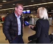 1 November 2016; Dundalk manager Stephen Kenny prior to their departure for their UEFA Europa game against Zenit St. Petersburg at Dublin Airport in Dublin. Photo by David Maher/Sportsfile