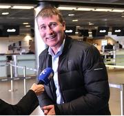 1 November 2016; Dundalk manager Stephen Kenny prior to their departure for their UEFA Europa game against Zenit St. Petersburg at Dublin Airport in Dublin. Photo by David Maher/Sportsfile