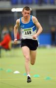 19 March 2011; Marcus Lawlor, from St Lawerence O'Toole AC, in action during the U17 boys 60m final. Woodie’s DIY National Juvenile Indoor Championships, Meadowbank Indoor Arena, Magherafelt, Derry. Picture credit: Oliver McVeigh / SPORTSFILE