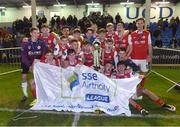3 November 2016; St Patrick's Athletic players celebrate after the SSE Airtricity Under 17 League Final match between UCD and St Patrick's Athletic at the UCD Bowl in Belfield, Dublin. Photo by Matt Browne/Sportsfile