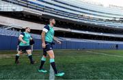 4 November 2016; Cian Healy, left, and Rob Kearney of Ireland make their way onto the pitch ahead of their captain's run at Soldier Field in Chicago, USA. Photo by Brendan Moran/Sportsfile