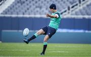 4 November 2016; Jonathan Sexton of Ireland practices his kicking during the team captain's run at Soldier Field in Chicago, USA. Photo by Brendan Moran/Sportsfile