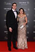 4 November 2016; Lee Keegan of Mayo with Aoife Duffy arriving at the 2016 GAA/GPA Opel All-Stars Awards at the Convention Centre in Dublin. Photo by Ramsey Cardy/Sportsfile