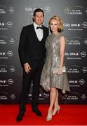 4 November 2016; Seán Cavanagh of Tyrone with Fionnuala Cavanagh arriving at the 2016 GAA/GPA Opel All-Stars Awards at the Convention Centre in Dublin. Photo by Ramsey Cardy/Sportsfile