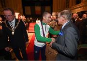3 November 2016; Race walker Robert Heffernan after being presented with the 2012 London Olympic Men's 50km Race Walk Bronze Medal at City Hall in Cork. A result of decisions in relation to six Russian athletes including racewalker Sergey Kirdyapkin who won the Gold Medal at the Olympic Games in London in 2012 smashing the 50km World Record Heffernan who finished fourth in the same race has been retrospectively awarded a Bronze following Kirdyapkin’s disqualification.  Photo by Stephen McCarthy/Sportsfile