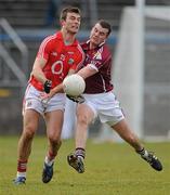 20 March 2011; Fiachra Lynchr, Cork, in action against Johnny Duane, Galway. Allianz Football League Division 1 Round 5, Galway v Cork, Pearse Stadium, Galway. Picture credit: Ray Ryan / SPORTSFILE