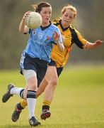 20 March 2011; Naomi McMullan, UUJ, in action against Sinead O'Mahony, DCU. O'Connor Cup Final 2011, Dublin City University v University of Ulster Jordanstown, University of Limerick, Limerick. Picture credit: Stephen McCarthy / SPORTSFILE