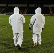 19 March 2011; Two umpires walk accross the pitch. Allianz Football League Division 2 Round 5, Laois v Tyrone, O'Moore Park, Portlaoise, Co. Laois. Picture credit: Ray McManus / SPORTSFILE