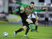 21 March 2011; Jamie McGovern, Glentoran, in action against Ross Gaynor, Dundalk. Setanta Sports Cup, Quarter-Final, 2nd Leg, Dundalk v Glentoran, Oriel Park, Dundalk, Co. Louth. Picture credit: Brian Lawless / SPORTSFILE