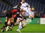 4 November 2016; Pete Browne of Ulster is tackled by Phil Burleigh of Edinburgh during the Guinness PRO12 Round 8 match between Edinburgh Rugby and Ulster at BT Murrayfield Stadium in Edinburgh, Scotland. Photo by Graham Stuart/Sportsfile