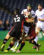 4 November 2016; Pete Browne of Ulster is tackled by Phil Burleigh of Edinburgh during the Guinness PRO12 Round 8 match between Edinburgh Rugby and Ulster at BT Murrayfield Stadium in Edinburgh, Scotland. Photo by Graham Stuart/Sportsfile