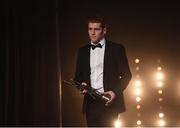 4 November 2016; Tyrone footballer Peter Harte with his award at the 2016 GAA/GPA Opel All-Stars Awards at the Convention Centre in Dublin. Photo by Ramsey Cardy/Sportsfile