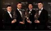 4 November 2016; UCC teammates, left to right, Jamie Barron of Waterford, James Barry of Tipperary, Paul Geaney of Kerry and Michael Quinlivan of Tipperary with their awards at the 2016 GAA/GPA Opel All-Stars Awards at the Convention Centre in Dublin. Photo by Seb Daly/Sportsfile