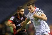 4 November 2016; Jacob Stockdale of Ulster is tackled by Sean Kennedy of Edinburgh during the Guinness PRO12 Round 8 match between Edinburgh Rugby and Ulster at BT Murrayfield Stadium in Edinburgh, Scotland. Photo by Graham Stuart/Sportsfile